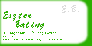 eszter baling business card